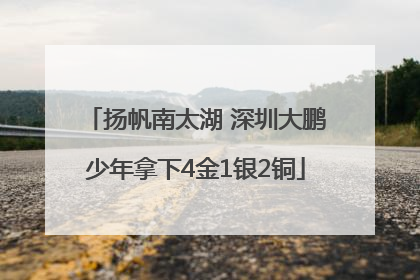 扬帆南太湖 深圳大鹏少年拿下4金1银2铜