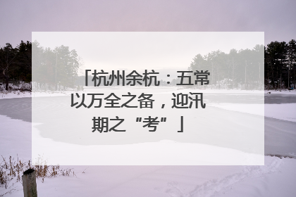 杭州余杭：五常以万全之备，迎汛期之“考”