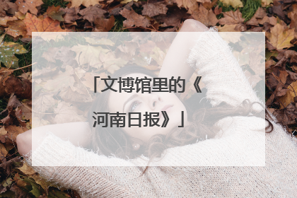 文博馆里的《河南日报》