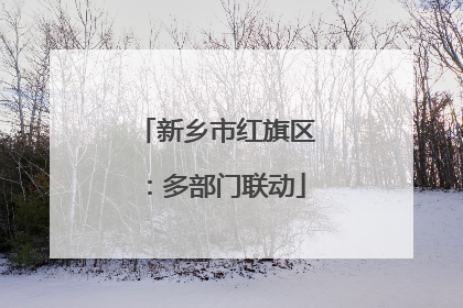 新乡市红旗区：多部门联动