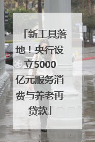新工具落地！央行设立5000亿元服务消费与养老再贷款