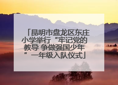昆明市盘龙区东庄小学举行“牢记党的教导 争做强国少年”一年级入队仪式