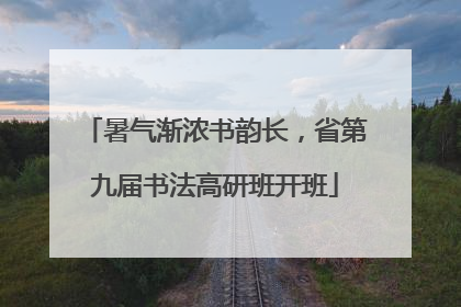 暑气渐浓书韵长，省第九届书法高研班开班
