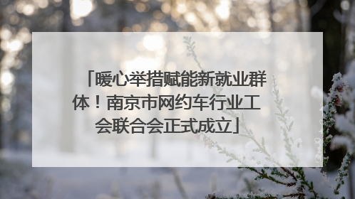 暖心举措赋能新就业群体！南京市网约车行业工会联合会正式成立