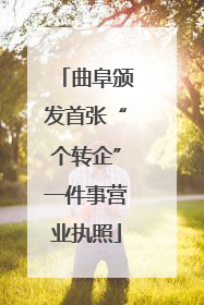 曲阜颁发首张“个转企”一件事营业执照
