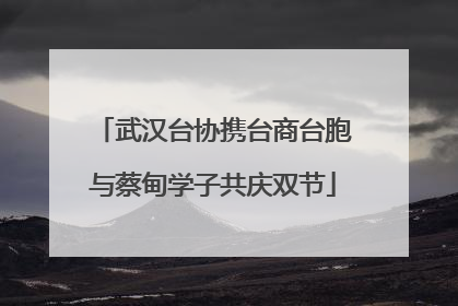 武汉台协携台商台胞与蔡甸学子共庆双节