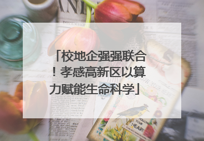 校地企强强联合！孝感高新区以算力赋能生命科学