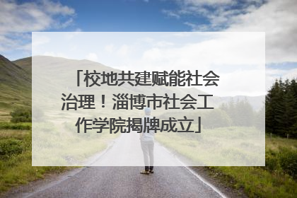 校地共建赋能社会治理！淄博市社会工作学院揭牌成立