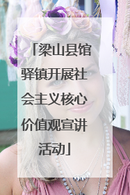 梁山县馆驿镇开展社会主义核心价值观宣讲活动