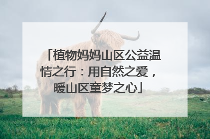 植物妈妈山区公益温情之行：用自然之爱，暖山区童梦之心
