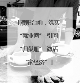 濮阳台前：筑实“就业圈” 引回“归巢雁” 激活“家经济”