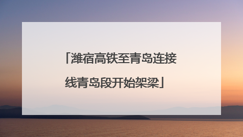 潍宿高铁至青岛连接线青岛段开始架梁