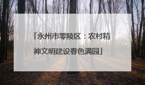 永州市零陵区：农村精神文明建设春色满园
