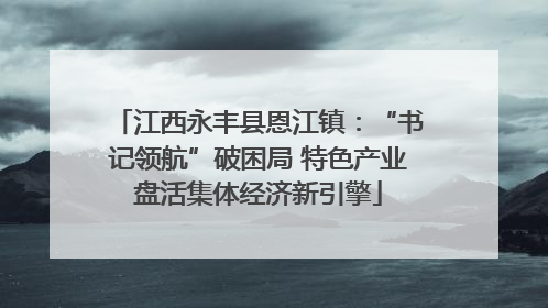 江西永丰县恩江镇：“书记领航”破困局 特色产业盘活集体经济新引擎