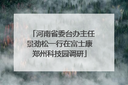 河南省委台办主任景劲松一行在富士康郑州科技园调研