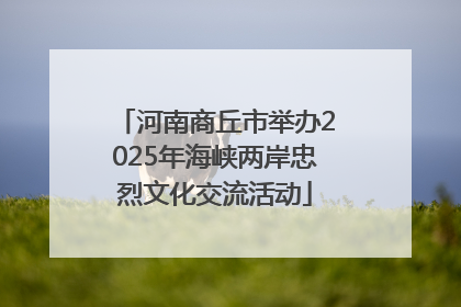 河南商丘市举办2025年海峡两岸忠烈文化交流活动