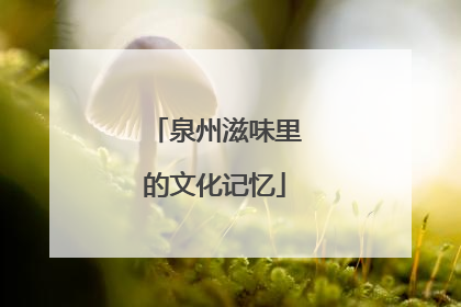 泉州滋味里的文化记忆