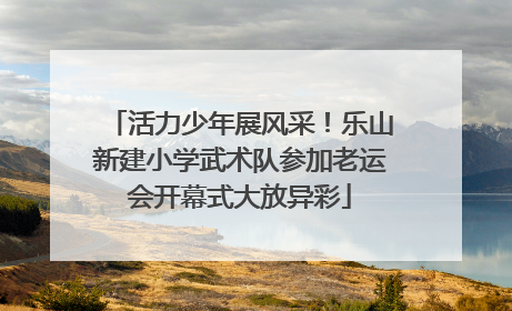 活力少年展风采！乐山新建小学武术队参加老运会开幕式大放异彩