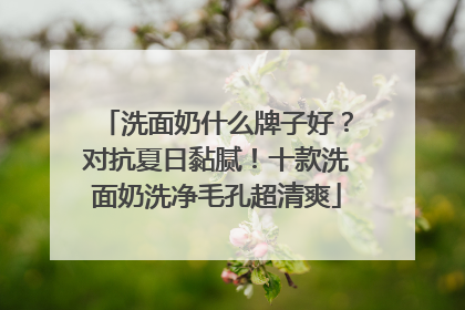 洗面奶什么牌子好？对抗夏日黏腻！十款洗面奶洗净毛孔超清爽