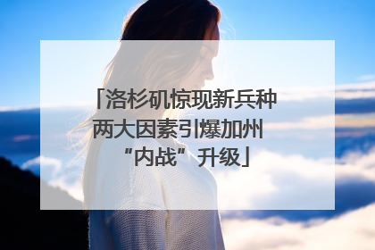 洛杉矶惊现新兵种 两大因素引爆加州“内战”升级