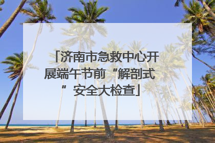 济南市急救中心开展端午节前“解剖式”安全大检查