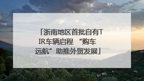 浙南地区首批自有TIR车辆启程 “购车远航”助推外贸发展