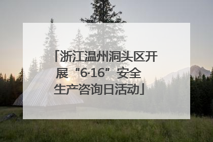 浙江温州洞头区开展“6·16”安全生产咨询日活动