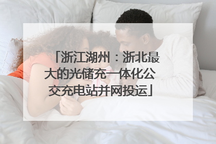 浙江湖州：浙北最大的光储充一体化公交充电站并网投运