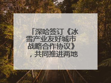深哈签订《冰雪产业友好城市战略合作协议》，共同推进两地冰雪体育文化旅游高质量发展