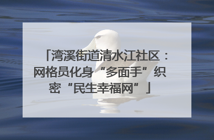湾溪街道清水江社区：网格员化身“多面手”织密“民生幸福网”