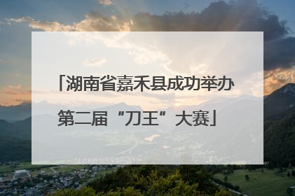 湖南省嘉禾县成功举办第二届“刀王”大赛