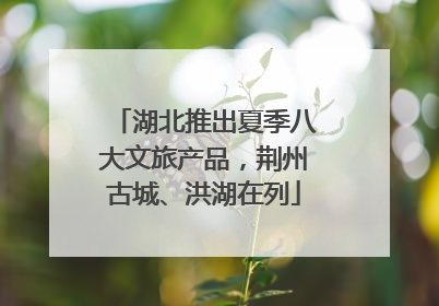 湖北推出夏季八大文旅产品，荆州古城、洪湖在列
