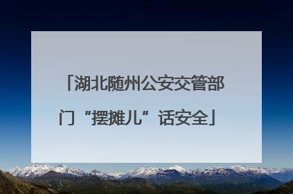 湖北随州公安交管部门“摆摊儿”话安全