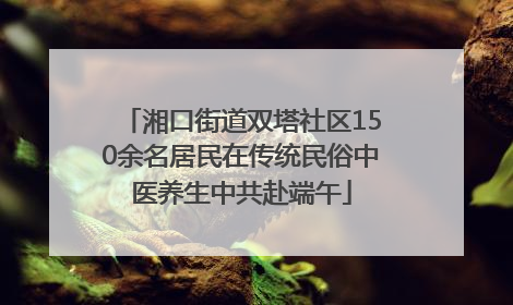 湘口街道双塔社区150余名居民在传统民俗中医养生中共赴端午