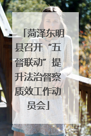菏泽东明县召开“五督联动”提升法治督察质效工作动员会