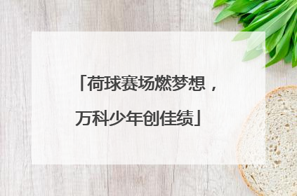 荷球赛场燃梦想，万科少年创佳绩