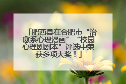 肥西县在合肥市“治愈系心理漫画”“校园心理剧剧本”评选中荣获多项大奖！