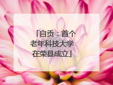 自贡：首个老年科技大学在荣县成立