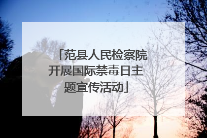 范县人民检察院开展国际禁毒日主题宣传活动
