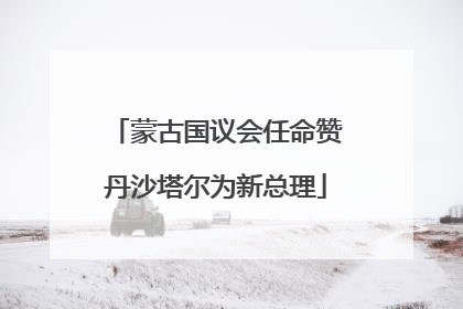 蒙古国议会任命赞丹沙塔尔为新总理