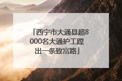 西宁市大通县超8000名大通护工蹚出一条致富路