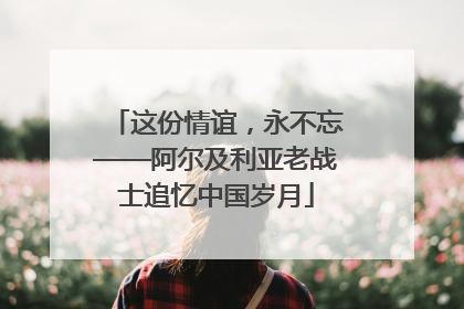 这份情谊，永不忘——阿尔及利亚老战士追忆中国岁月