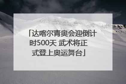 达喀尔青奥会迎倒计时500天 武术将正式登上奥运舞台