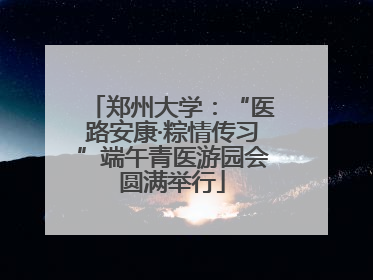 郑州大学：“医路安康·粽情传习”端午青医游园会圆满举行