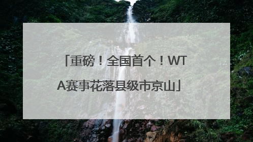 重磅！全国首个！WTA赛事花落县级市京山