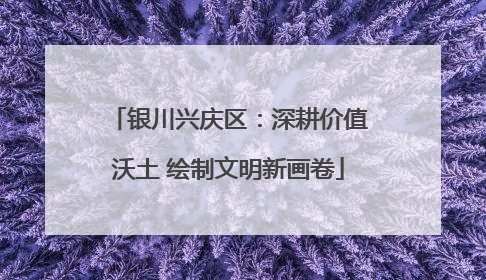 银川兴庆区：深耕价值沃土 绘制文明新画卷