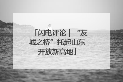 闪电评论｜“友城之桥”托起山东开放新高地