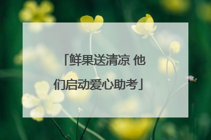 鲜果送清凉 他们启动爱心助考