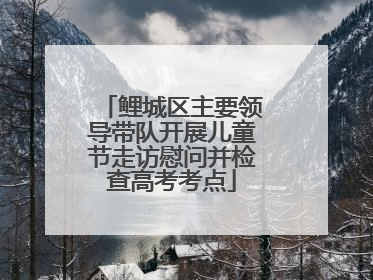 鲤城区主要领导带队开展儿童节走访慰问并检查高考考点