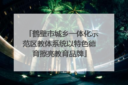 鹤壁市城乡一体化示范区教体系统以特色德育擦亮教育品牌
